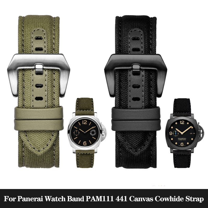 Diesel Watches Smartwatch - Nylon Canvas Koeienhuid Onderkant Horlogeband Voor