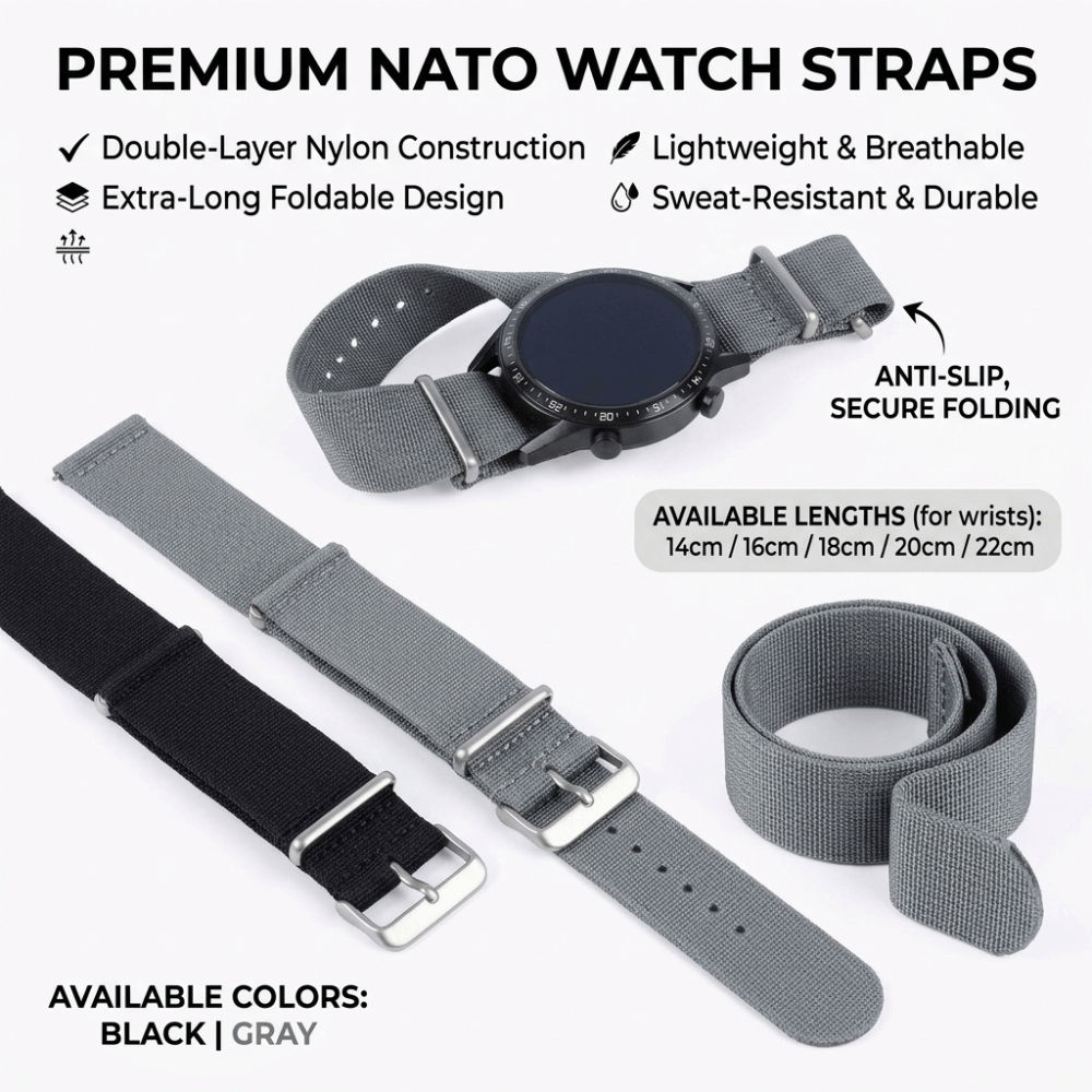 Nato Strap Nylon - 14/16/18/20/22mm NAVO Horlogeband Armband Vintage NAVO