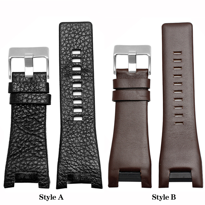 Diesel Watches Smartwatch - Echt Leer Notch Horloge Band Voor