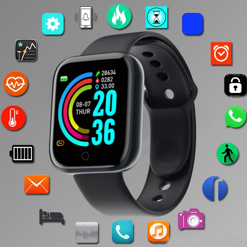 Watch Smart Y68 - Smart Watch voor heren Dames Sportmodus