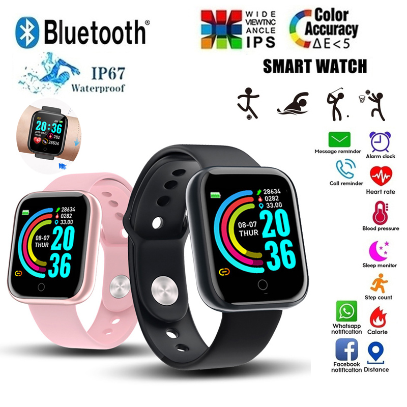 Watch Smart Y68 - Multifunctioneel slim horloge Heren Dames Bluetooth-aangesloten