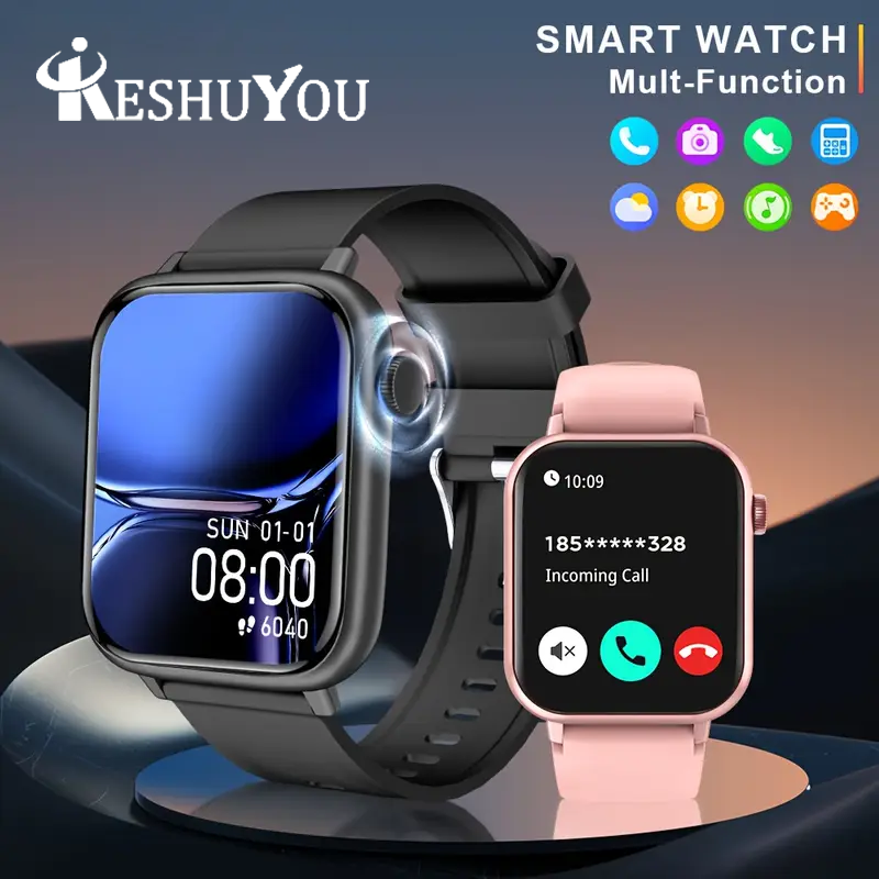Smartwatch Stylish Watches For Women - KESHUYOU 2025 Nieuwe slimme horloge Bluetooth