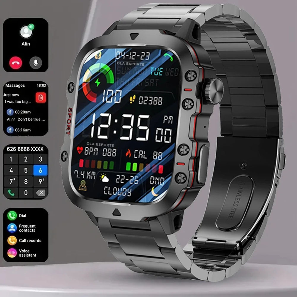 Smartwatch Military Watches For Men - 2025 Nieuwe Militaire Slimme Horloge Mannen