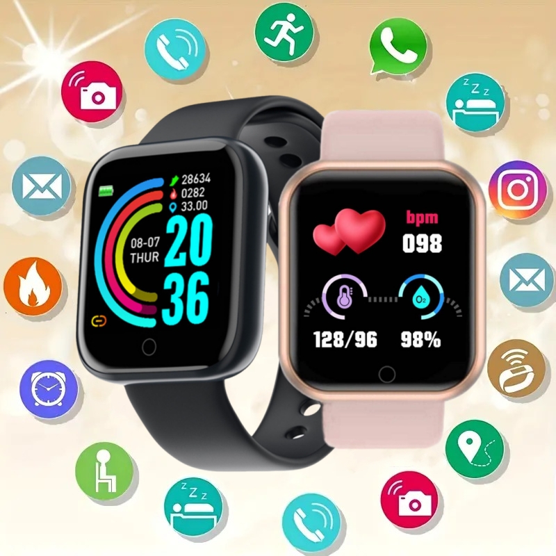 Watch Smart Y68 - Mannen kijken naar elektronische fitnessarmband Smartwatch