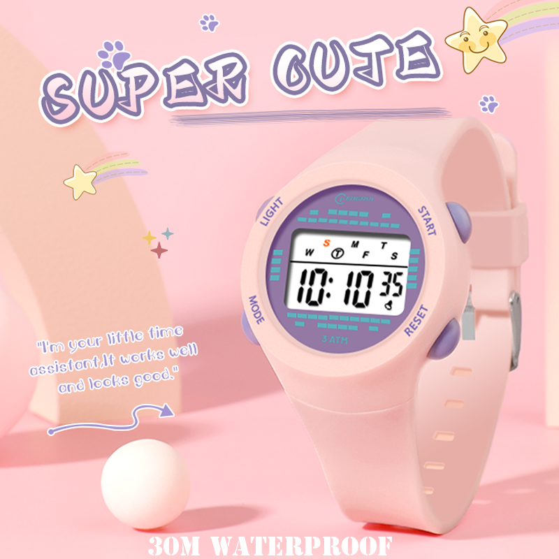 Smartwatch Digital Watches For Girls - Kinder Elektronisch Horloge Meisje Roze Schattige