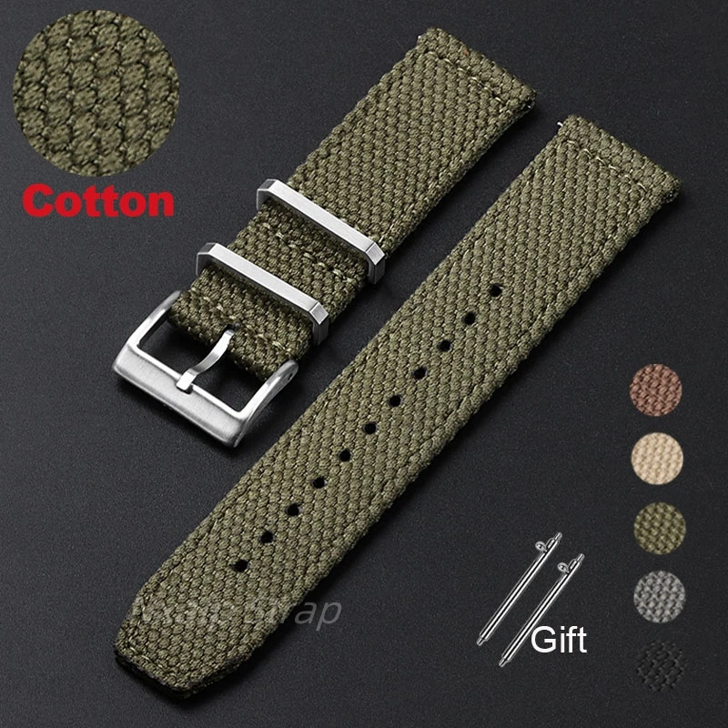 Nato Strap Nylon - 20mm 22mm Nylon Katoenen Horlogeband heren