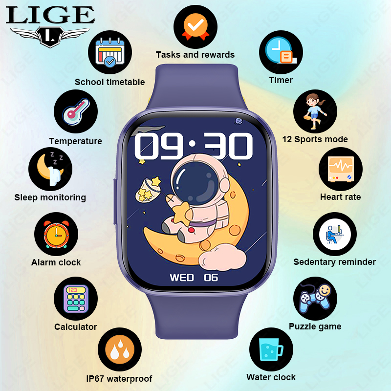 Smartwatch Digital Watches For Girls - Lige Kinderen Smart Watch Dames Fitness