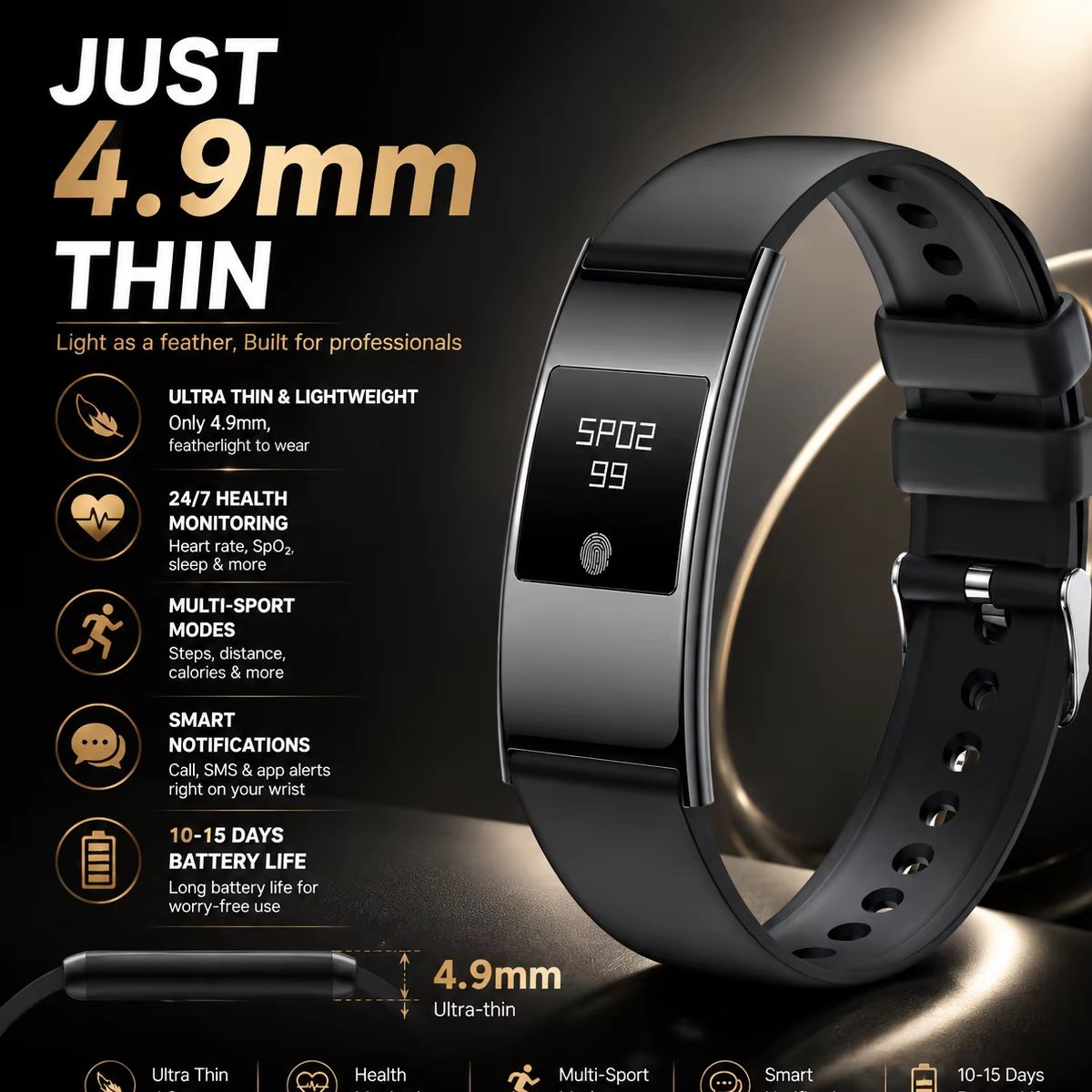 Smartwatch Stylish Watches For Women - Ultraslanke stijlvolle smartwatch voor heren en