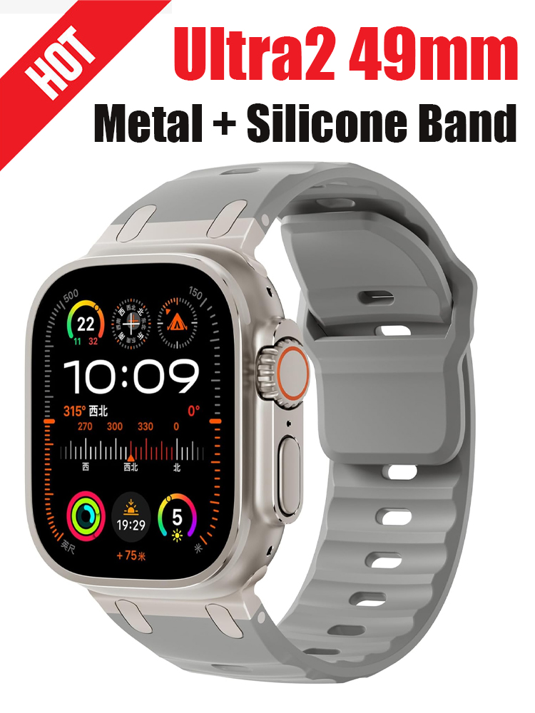 Smartwatch Apple Watches For Men - Metaal + siliconen band voor Apple