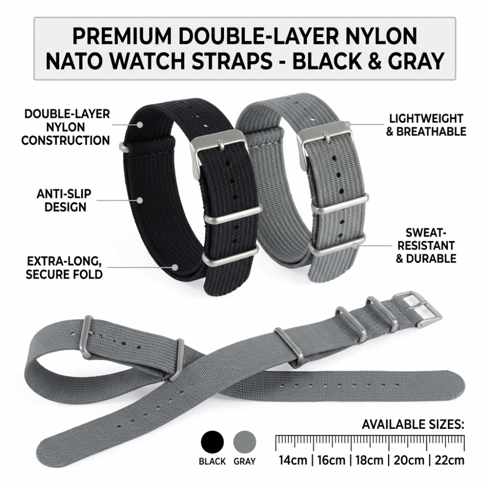 14/16/18/20/22mm NAVO Horlogeb - Nato Strap Nylon recensie en prijs