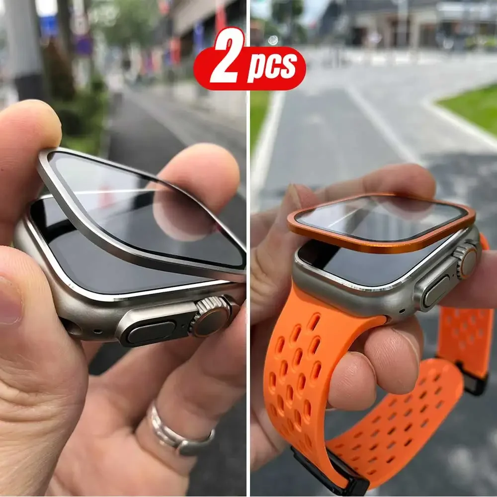2 STKS Titanium Metalen Frame  - Smartwatch Apple Watches For Men recensie en prijs