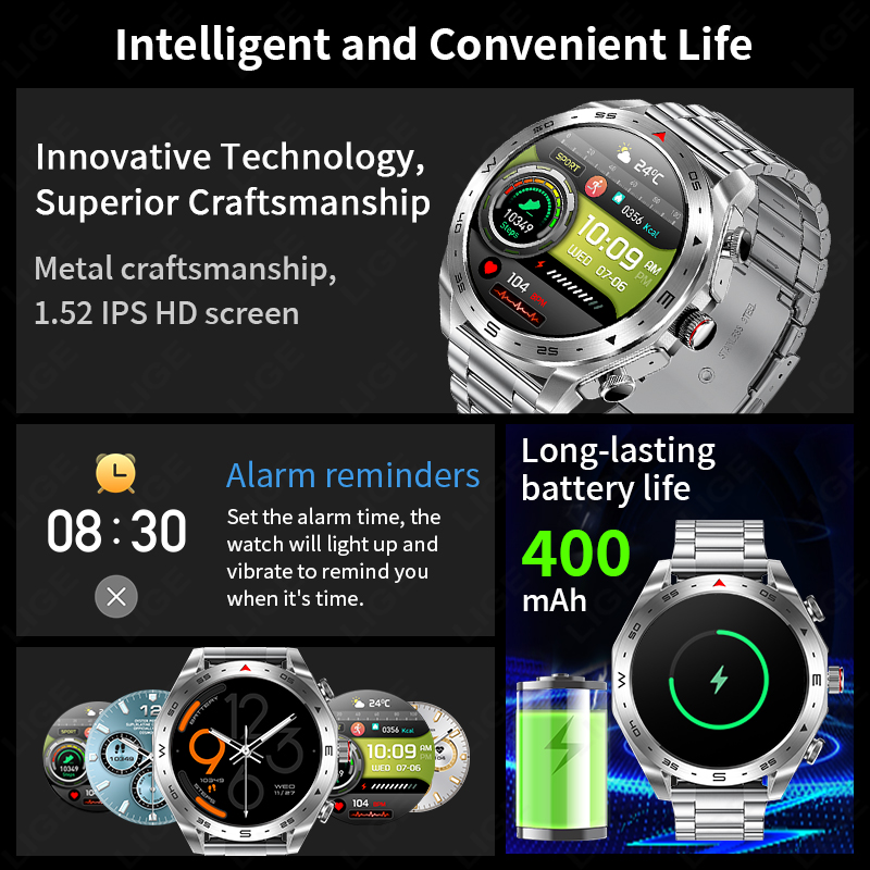LIGE TWS Oordopjes Bluetooth H - Smartwatch Noise Watches For Women recensie en prijs