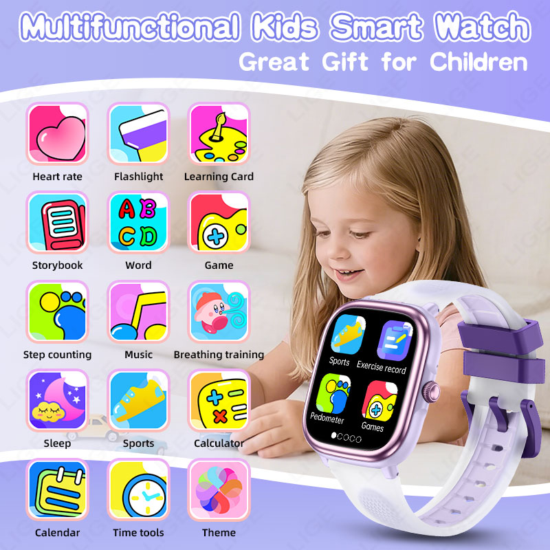 LIGE 2026 Nieuw Kinderen Leer  - Smartwatch Watches For Kid Girl recensie en prijs