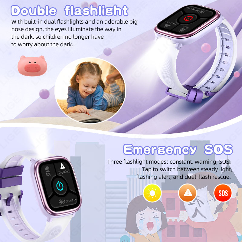 LIGE 2026 Nieuw Kinderen Leer  - Smartwatch Watches For Kid Girl recensie en prijs