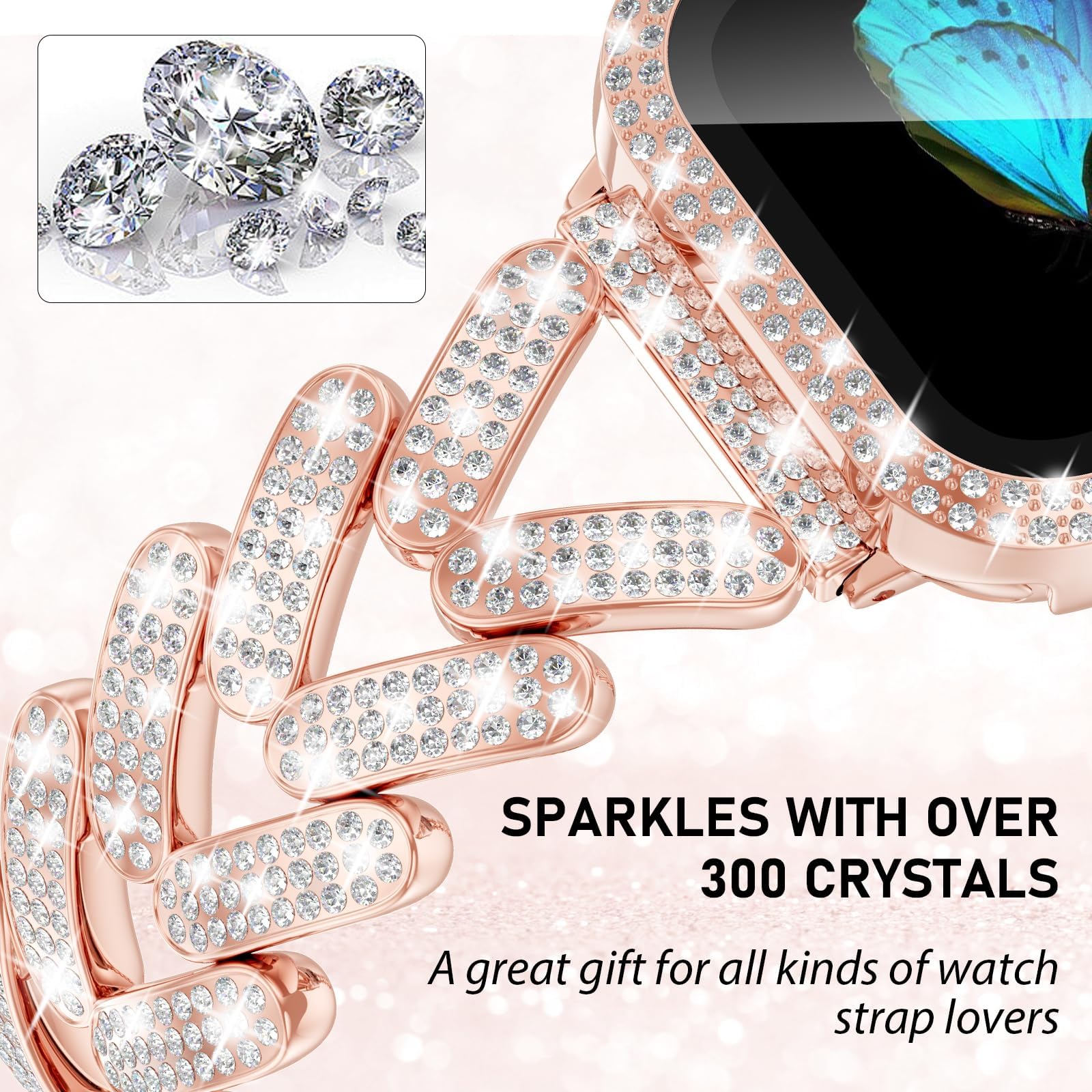 Bling band voor Apple Watch ba - Smartwatch Slim Watches For Men recensie en prijs