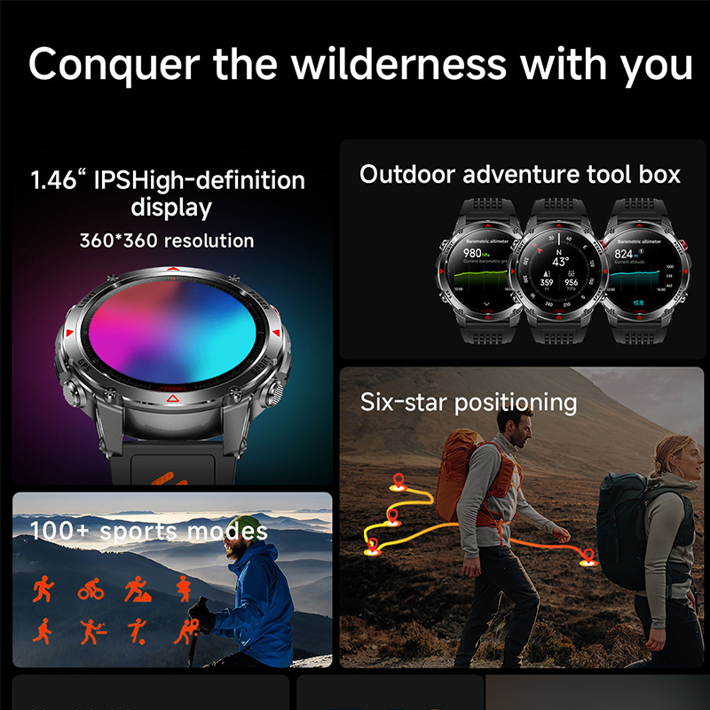 Nieuwe GPS Kompas Smart Horlog - Smartwatch Military Watches For Men recensie en prijs