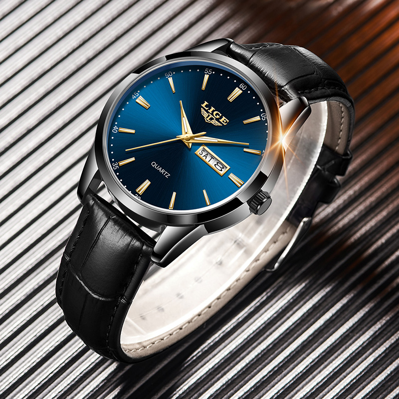 LIGE Man Horloge Mode Lederen  - Smartwatch Military Watches For Men recensie en prijs