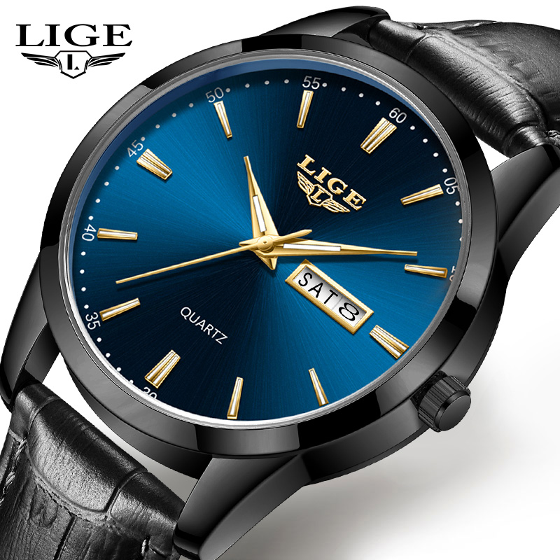 LIGE Man Horloge Mode Lederen  - Smartwatch Military Watches For Men recensie en prijs
