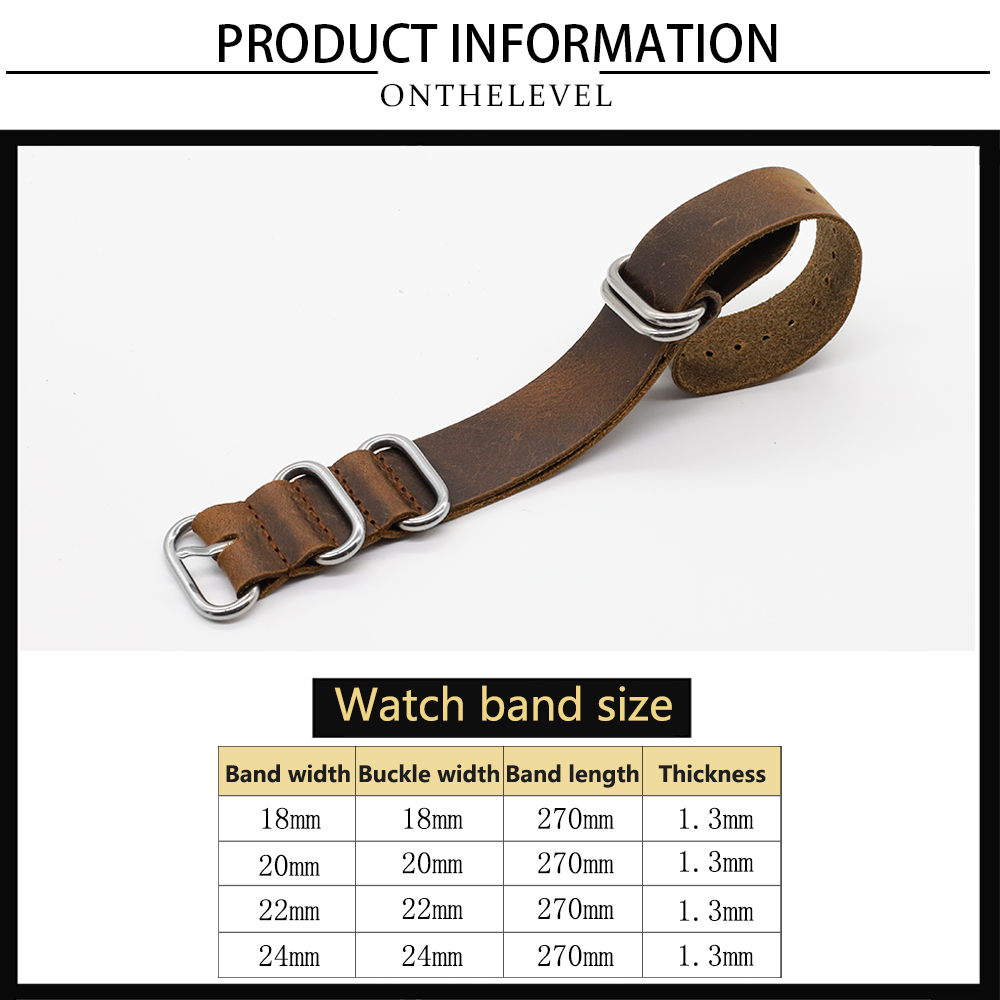 Lederen Horlogeband 18mm 20mm  - Nato Strap Nylon recensie en prijs