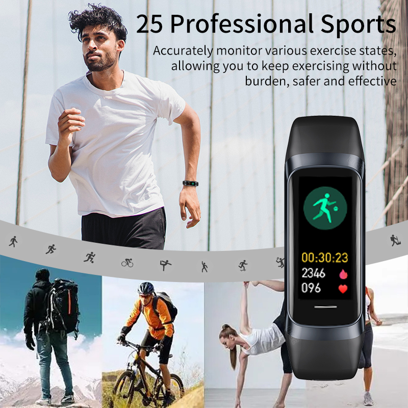 LUIK 1,1 inch Amoled hartslagm - Smartwatch Slim Watches For Men recensie en prijs
