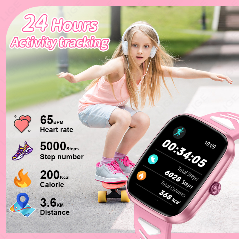 LIGE Nieuw 1,75 Inch Bluetooth - Smartwatch Digital Watches For Girls recensie en prijs