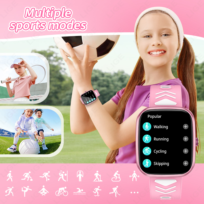 LIGE Nieuw 1,75 Inch Bluetooth - Smartwatch Digital Watches For Girls recensie en prijs