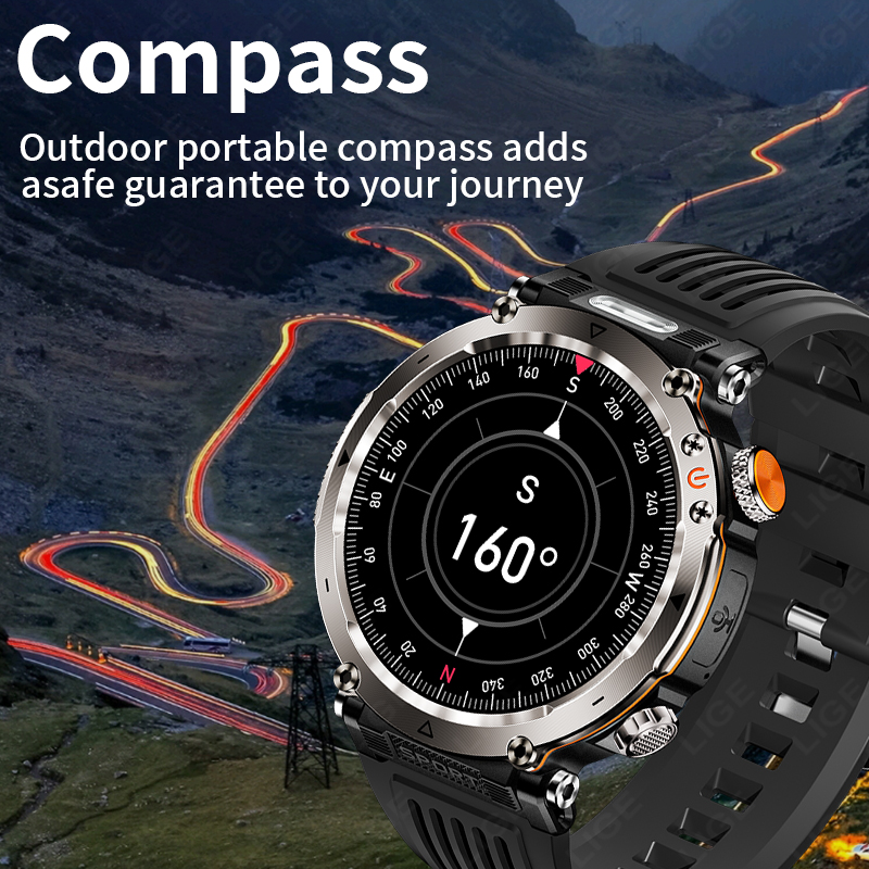 Nieuwe militaire outdoor smart - Smartwatch Military Watches For Men recensie en prijs