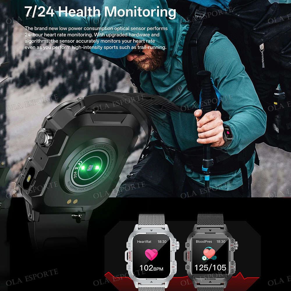 Nieuwe Militaire Smartwatch He - Smartwatch Military Watches For Men recensie en prijs