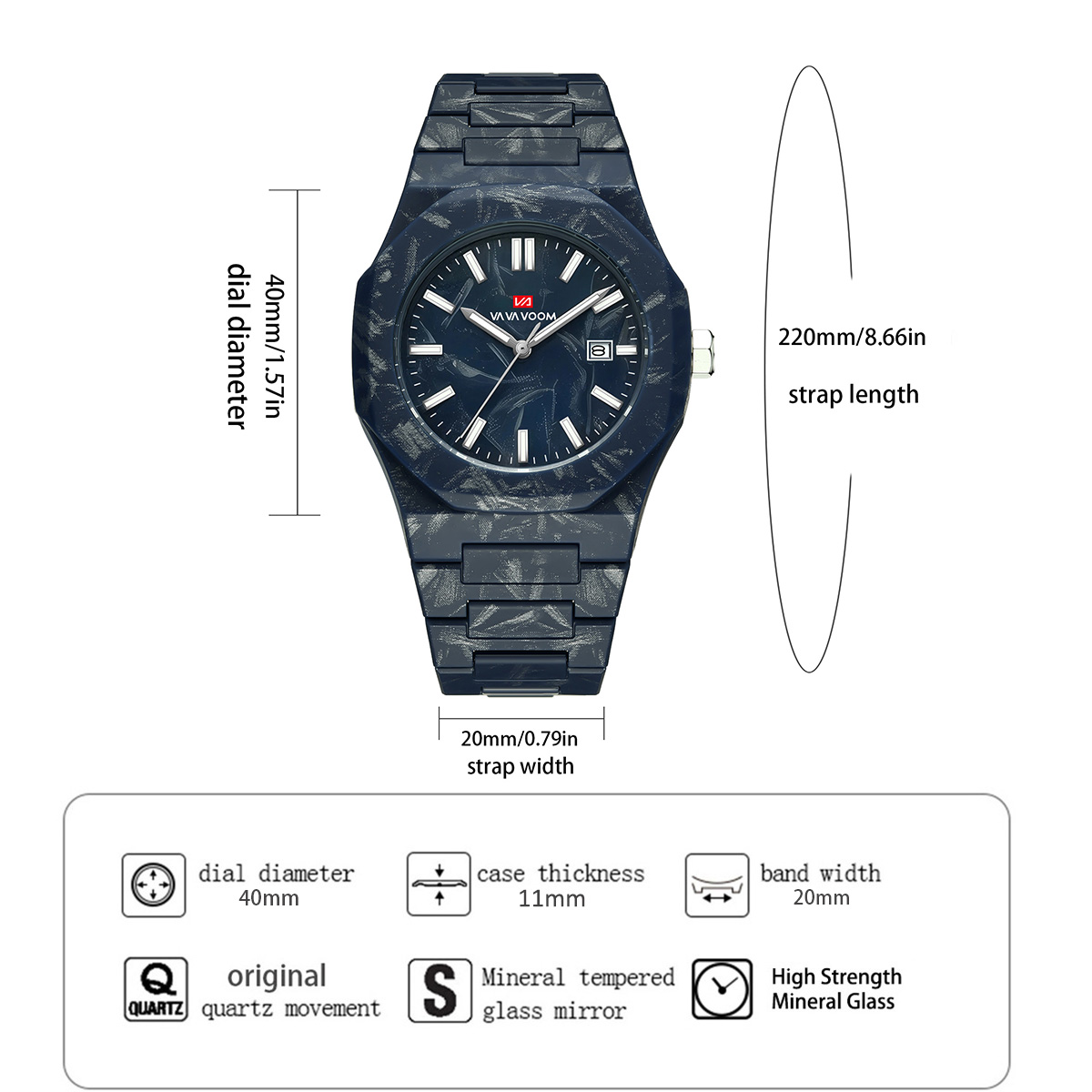 VA VA VOOM Mannen Horloges Qua - Smartwatch Military Watches For Men recensie en prijs