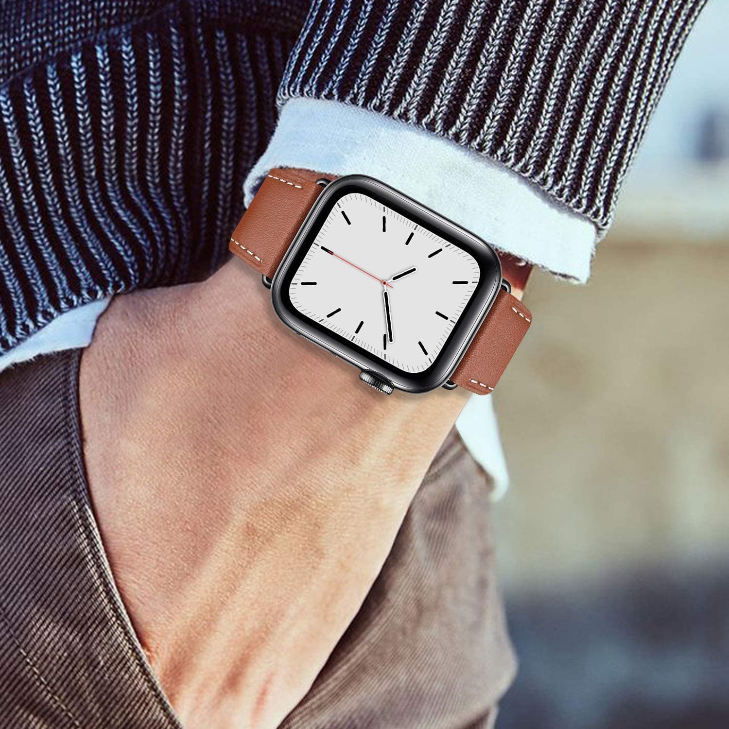 Leren Band Voor Apple Horlogeb - Smartwatch Apple Watches For Men recensie en prijs