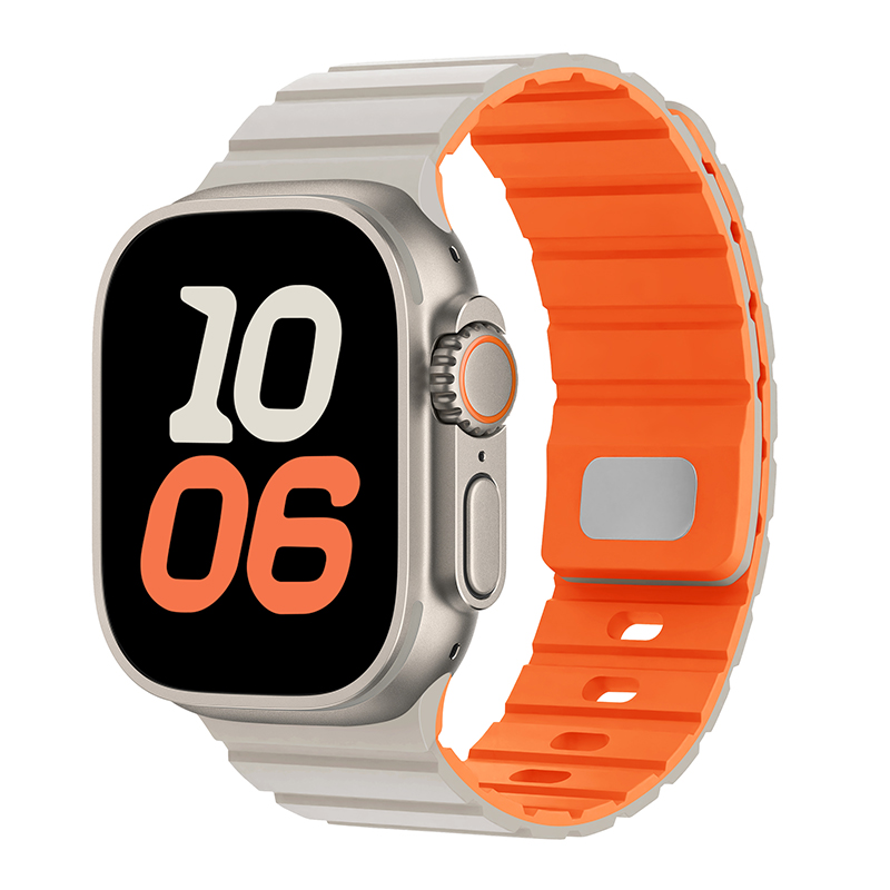 Magnetische siliconen band voo - Smartwatch Apple Watches For Men recensie en prijs