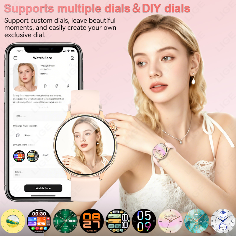 LIGE Stijlvol rond dames smart - Smartwatch Stylish Watches For Women recensie en prijs