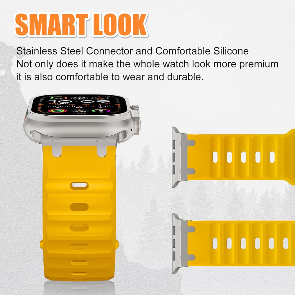 Metaal + siliconen band voor A - Smartwatch Apple Watches For Men recensie en prijs